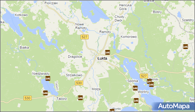 mapa Łukta, Łukta na mapie Targeo