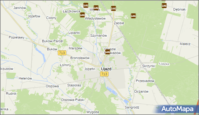 mapa Mącznik gmina Ujazd, Mącznik gmina Ujazd na mapie Targeo