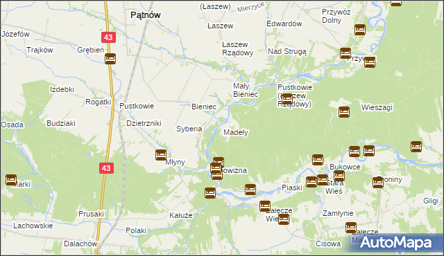 mapa Madeły, Madeły na mapie Targeo