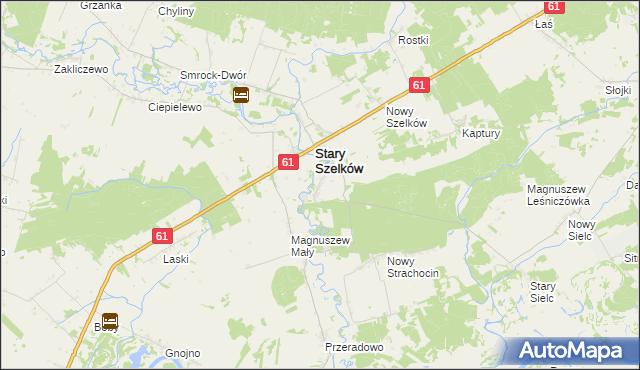 mapa Magnuszew Duży, Magnuszew Duży na mapie Targeo
