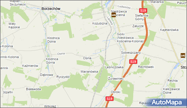 mapa Majdan Sobieszczański, Majdan Sobieszczański na mapie Targeo