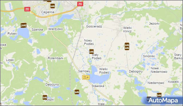 mapa Mały Podleś, Mały Podleś na mapie Targeo