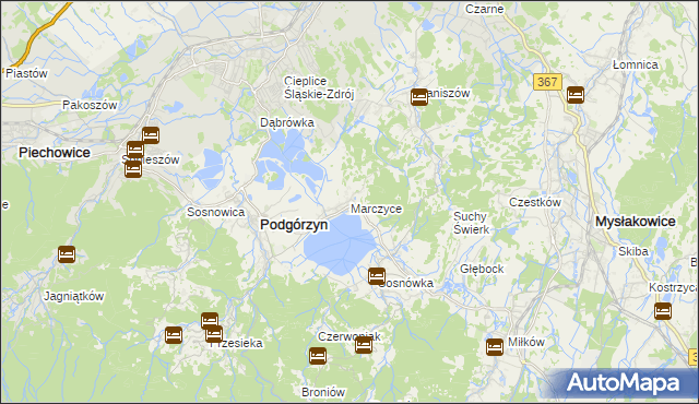 mapa Marczyce, Marczyce na mapie Targeo