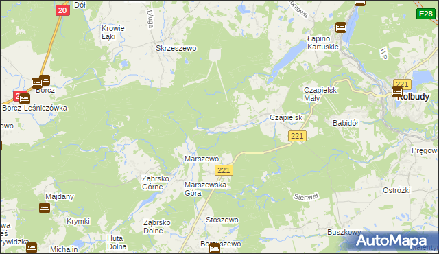 mapa Marszewska Kolonia, Marszewska Kolonia na mapie Targeo