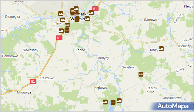 mapa Medyny, Medyny na mapie Targeo