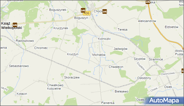 mapa Michałów gmina Nowe Miasto nad Wartą, Michałów gmina Nowe Miasto nad Wartą na mapie Targeo