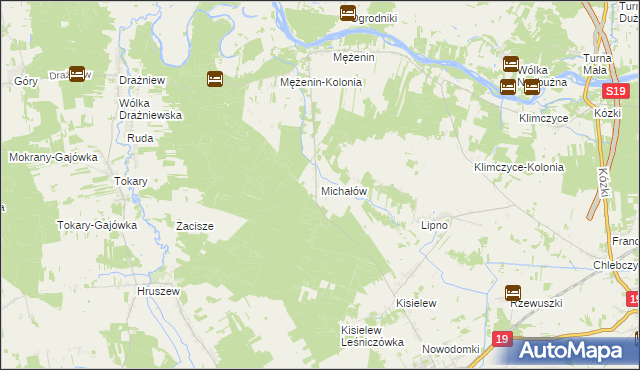 mapa Michałów gmina Platerów, Michałów gmina Platerów na mapie Targeo