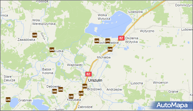 mapa Michałów gmina Urszulin, Michałów gmina Urszulin na mapie Targeo