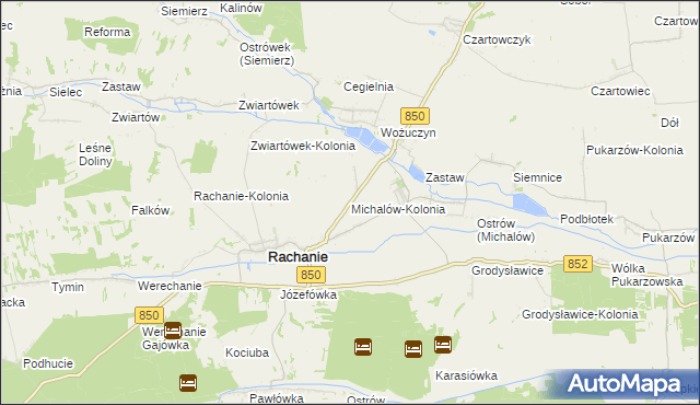 mapa Michalów-Kolonia, Michalów-Kolonia na mapie Targeo