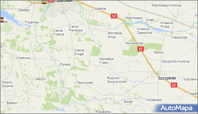 mapa Michałów Trzeci, Michałów Trzeci na mapie Targeo