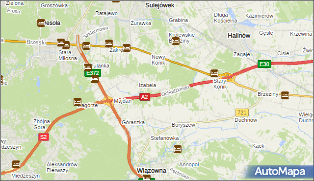 mapa Michałówek gmina Wiązowna, Michałówek gmina Wiązowna na mapie Targeo