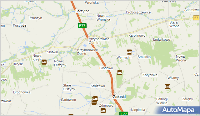 mapa Michałówek gmina Załuski, Michałówek gmina Załuski na mapie Targeo