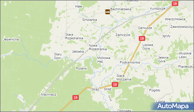 mapa Mićkowa Hać, Mićkowa Hać na mapie Targeo