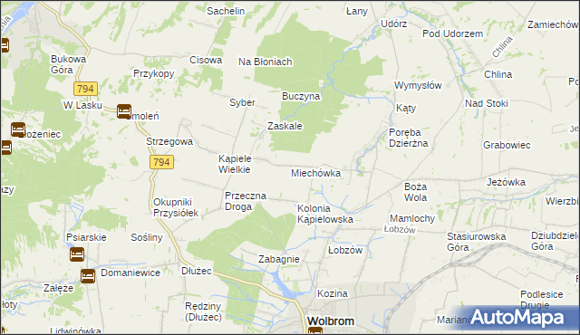 mapa Miechówka, Miechówka na mapie Targeo