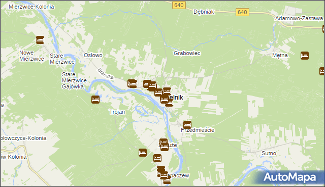 mapa Mielnik powiat siemiatycki, Mielnik powiat siemiatycki na mapie Targeo