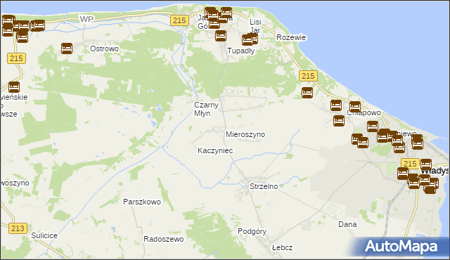 mapa Mieroszyno, Mieroszyno na mapie Targeo