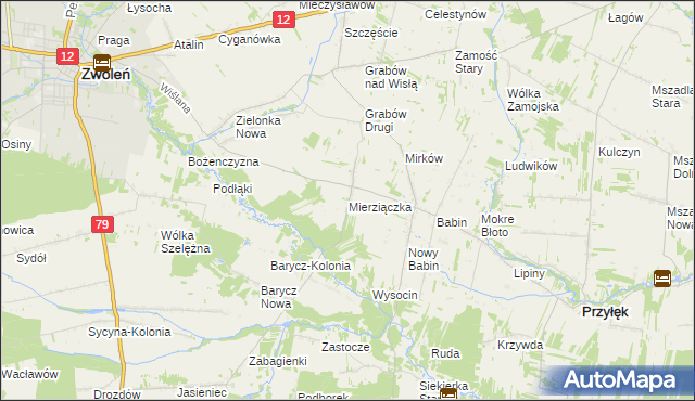 mapa Mierziączka, Mierziączka na mapie Targeo