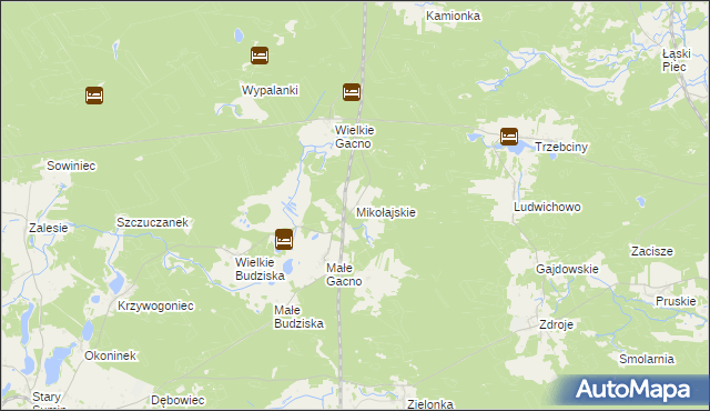 mapa Mikołajskie, Mikołajskie na mapie Targeo