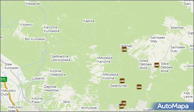 mapa Miłkowska Karczma, Miłkowska Karczma na mapie Targeo