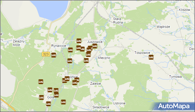 mapa Mleczno, Mleczno na mapie Targeo