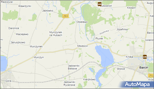 mapa Młodocin, Młodocin na mapie Targeo