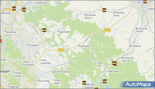 mapa Modliszów, Modliszów na mapie Targeo