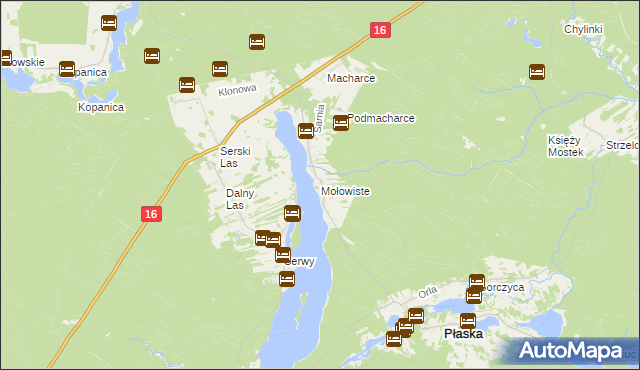 mapa Mołowiste, Mołowiste na mapie Targeo