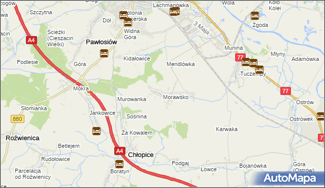 mapa Morawsko gmina Jarosław, Morawsko gmina Jarosław na mapie Targeo