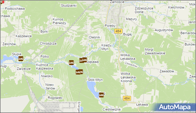 mapa Morgi Rząsawskie, Morgi Rząsawskie na mapie Targeo