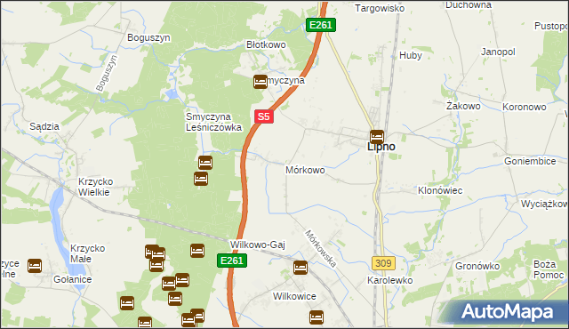 mapa Mórkowo, Mórkowo na mapie Targeo