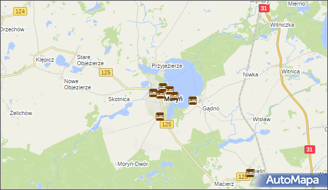 mapa Moryń, Moryń na mapie Targeo