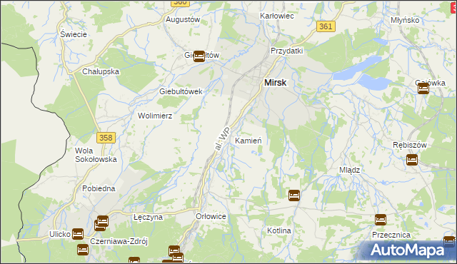 mapa Mroczkowice gmina Mirsk, Mroczkowice gmina Mirsk na mapie Targeo