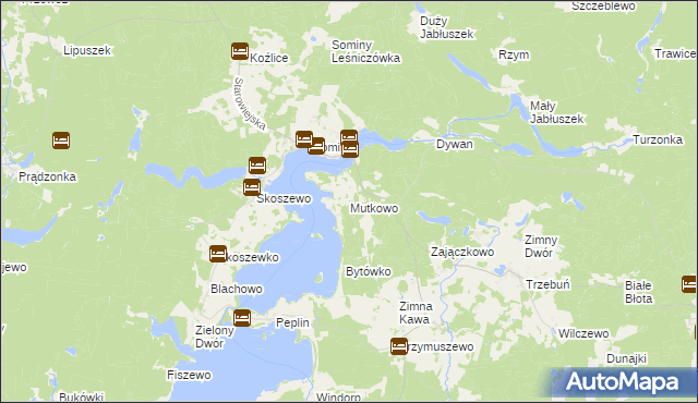 mapa Mutkowo, Mutkowo na mapie Targeo