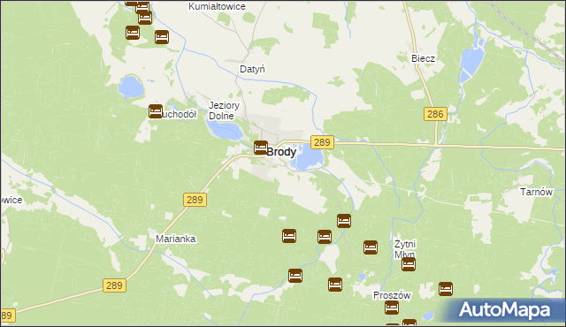 mapa Nabłoto, Nabłoto na mapie Targeo