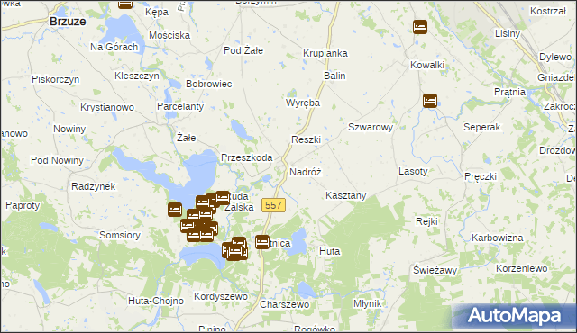 mapa Nadróż, Nadróż na mapie Targeo