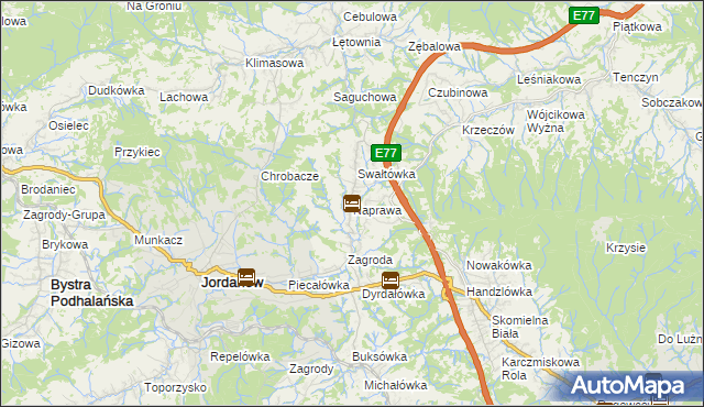 mapa Naprawa, Naprawa na mapie Targeo