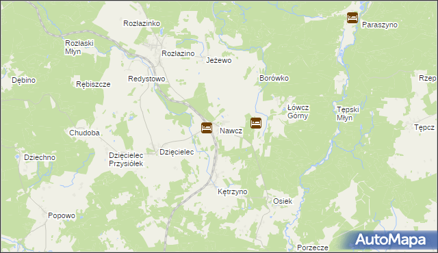 mapa Nawcz, Nawcz na mapie Targeo