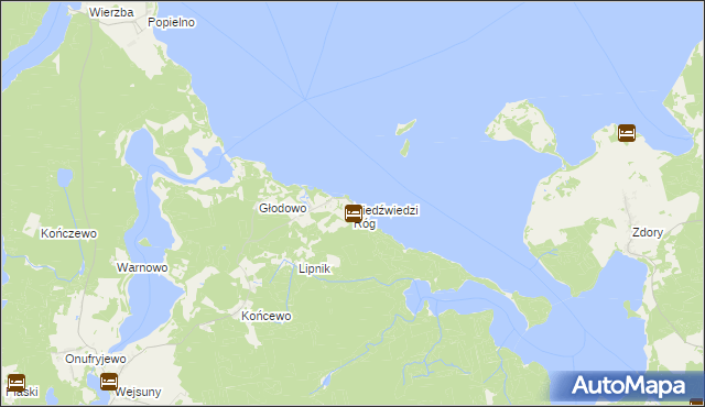 mapa Niedźwiedzi Róg, Niedźwiedzi Róg na mapie Targeo