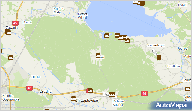 mapa Niwki gmina Chrząstowice, Niwki gmina Chrząstowice na mapie Targeo