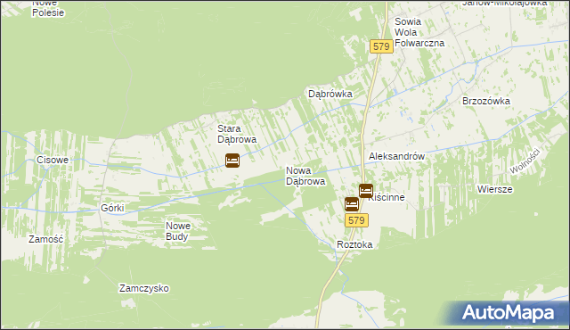 mapa Nowa Dąbrowa gmina Leoncin, Nowa Dąbrowa gmina Leoncin na mapie Targeo