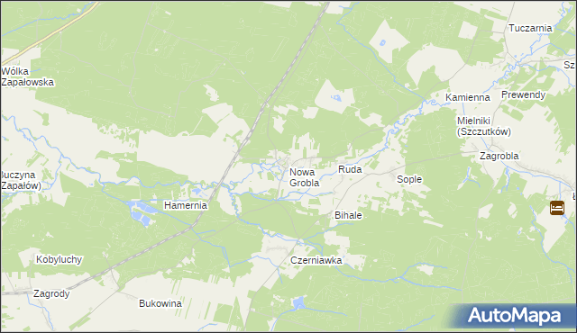 mapa Nowa Grobla gmina Oleszyce, Nowa Grobla gmina Oleszyce na mapie Targeo