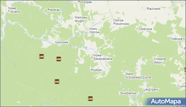 mapa Nowa Świdziałówka, Nowa Świdziałówka na mapie Targeo