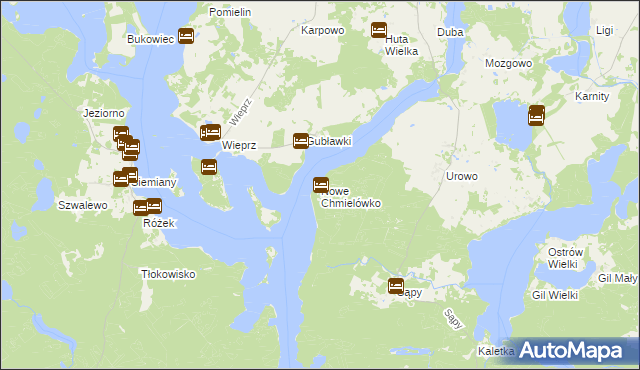 mapa Nowe Chmielówko, Nowe Chmielówko na mapie Targeo