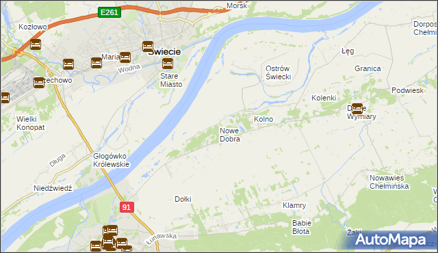 mapa Nowe Dobra gmina Chełmno, Nowe Dobra gmina Chełmno na mapie Targeo