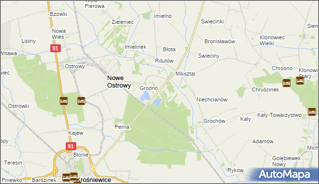 mapa Nowe Grodno, Nowe Grodno na mapie Targeo