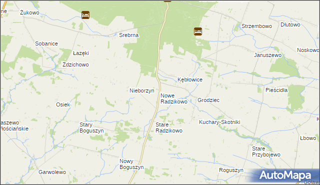 mapa Nowe Radzikowo, Nowe Radzikowo na mapie Targeo