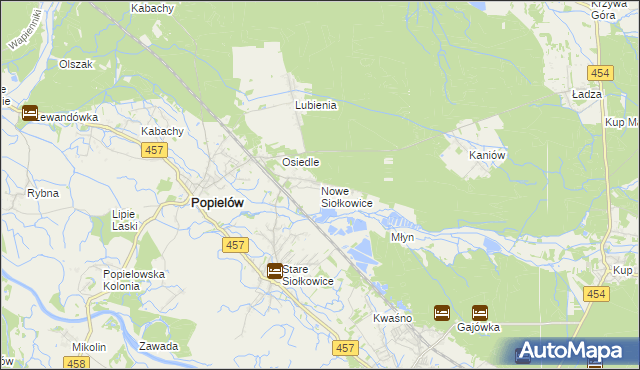 mapa Nowe Siołkowice, Nowe Siołkowice na mapie Targeo