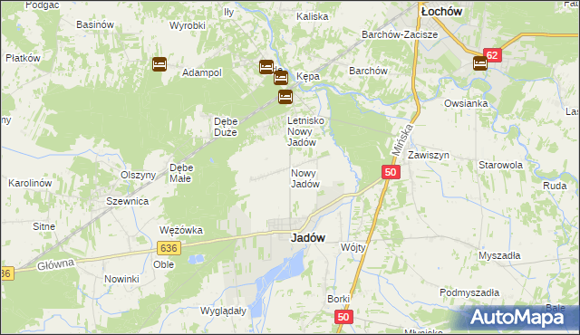 mapa Nowy Jadów, Nowy Jadów na mapie Targeo