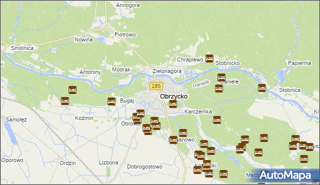 mapa Obrzycko, Obrzycko na mapie Targeo