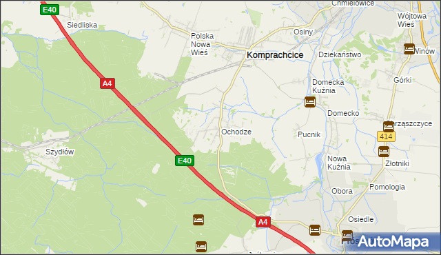 mapa Ochodze, Ochodze na mapie Targeo